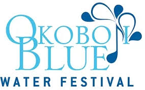 Blue water festival logo